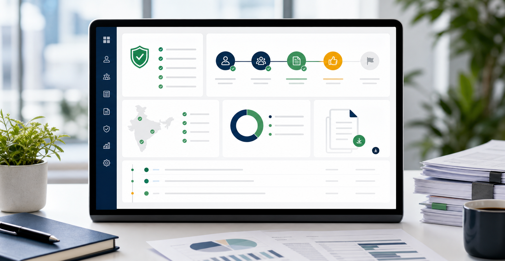 Payroll compliance and approval workflow dashboard